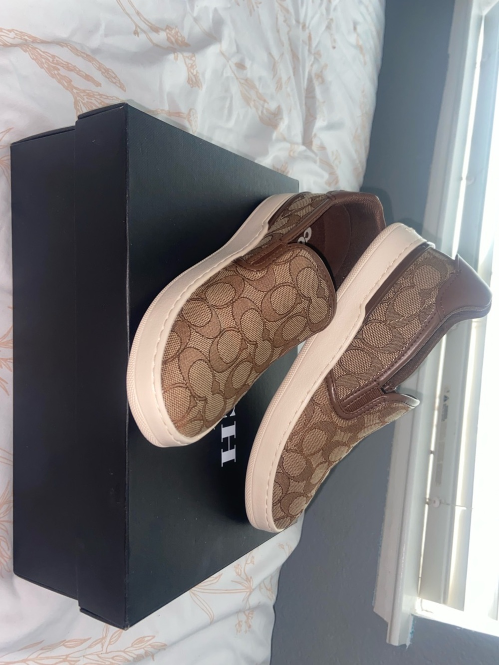 Brown Coach Women's Slip-On